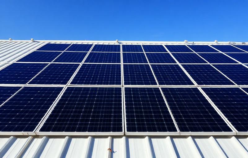 Premium solar panels on a luxury industrial roof